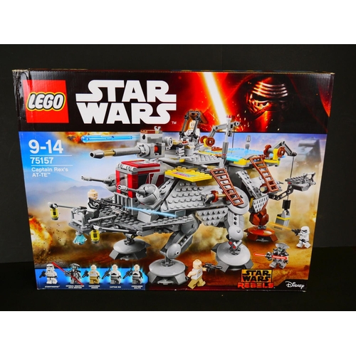 340 - Lego - Two boxed Star Wars sets to include 75157 Captain Rex's AT-TE (some box corner knock 7 creasi... 