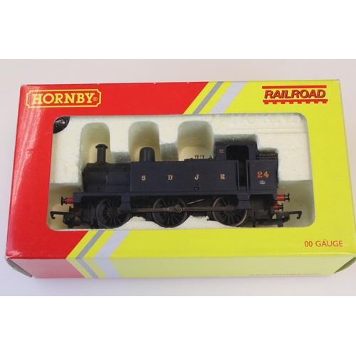 120 - Five boxed OO gauge locomotives to include Hornby Railroad R2882 S&DJR 0-6-0T Class 3F, Airfix GMR 5... 