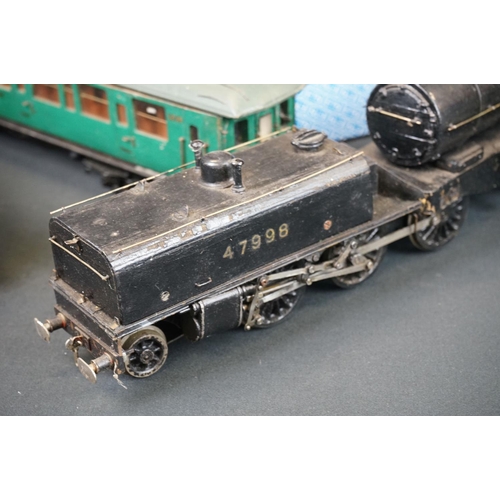 49 - Two scratch /kit built wooden & metal O gauge locomotives in a play worn condition with loose parts ... 