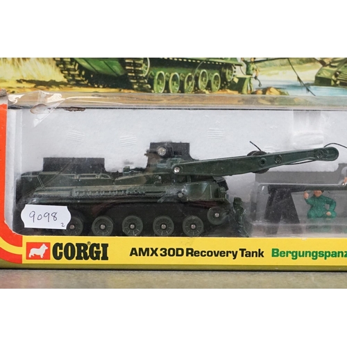 1481 - Two boxed Corgi military diecast models to include 908 AMX30D Recovery Tank (complete & excellent, b... 