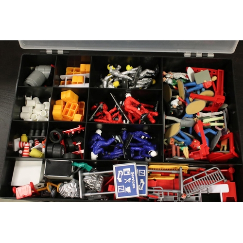 1245 - Quantity of Scalextric and slot car items to include 2 x Ninco Mini slot cars incorrectly cased, box... 