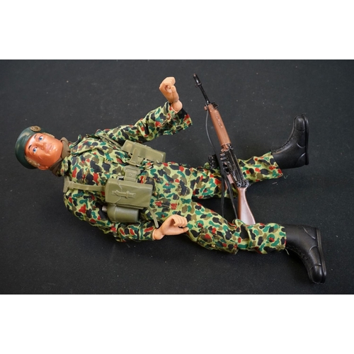 258 - Action Man - Five Original Palitoy Action Man Figures, all with flock hair, eagle eyes and marked CP... 