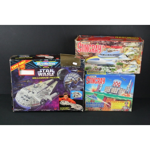 291 - Two boxed Matchbox Stingray play sets to include Action Submarine with firing missiles and Marinevil... 