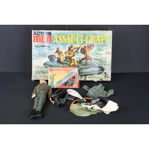 299 - Action Man - Original Palitoy Soldier figure plus a boxed Palitoy Assault Craft and additional acces... 
