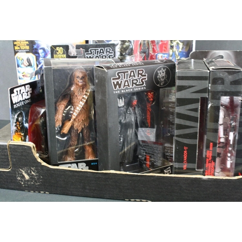 300 - Star Wars - Around 29 Carded Hasbro figures featuring 8 x The Black Series (Captain Cassian Andor, H... 