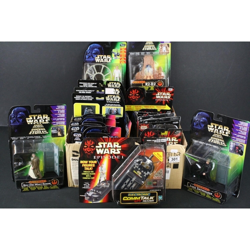 301 - Star Wars - 39 Carded Hasbro / Kenner  figures featuring 20 x Tri-Logo (C3P0, Darth Vader, Yoda, Luk... 