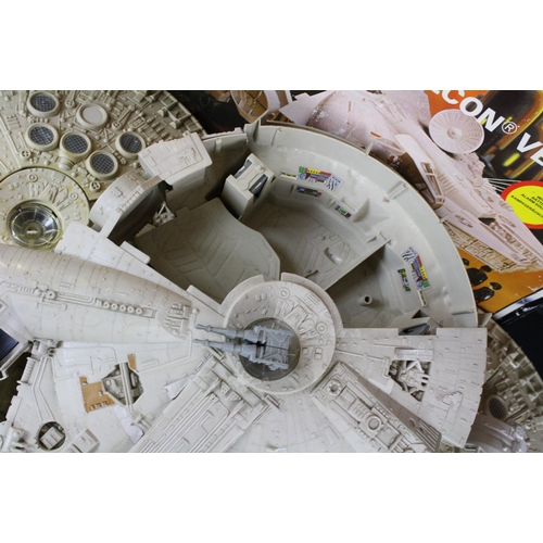 308A - Star Wars - Four original Millennium Falcon vehicles in varying states of completeness including a b... 