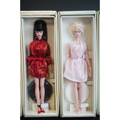 146 - Five boxed ltd edn Mattel Barbie Fashion Model Collection Silkstone body Barbie Dolls to include 2 x... 