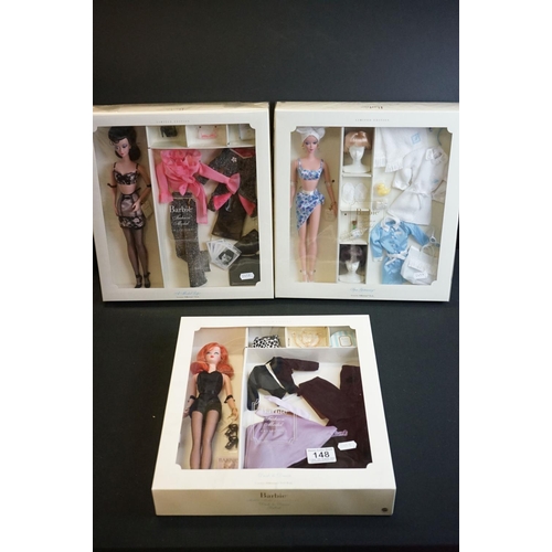 148 - Three boxed ltd edn Mattel Barbie Fashion Model Collection Gift Set dolls to include 29654 Dusk To D... 