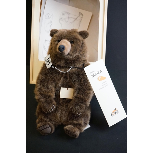 160 - Kosen Bears ltd edn Maika Bear with box, certificate, original tags and paperwork, numbered 171/300 ... 