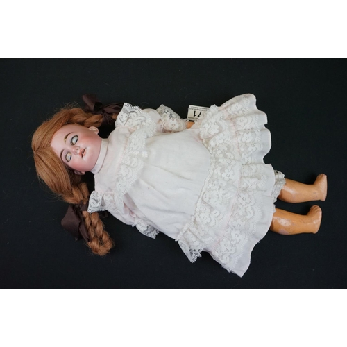 171 - Armand Marseille bisque headed doll marked 1894 2 DEP to neck, sleeping blue glass eyes, teeth, loos... 