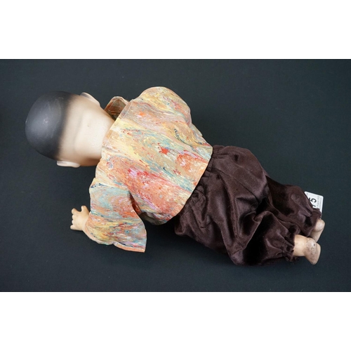 175 - Armand Marseille Oriental baby doll marked 353/3 1/2 K to back of neck, grubby limbs, gd fingers, so... 
