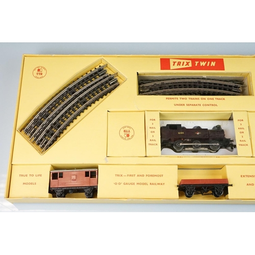 106 - Boxed Trix Twin Railways TTR F50 Goods Set containing 0-6-0 BR locomotive, 3 x items of rolling stoc... 