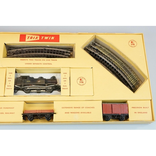 106 - Boxed Trix Twin Railways TTR F50 Goods Set containing 0-6-0 BR locomotive, 3 x items of rolling stoc... 