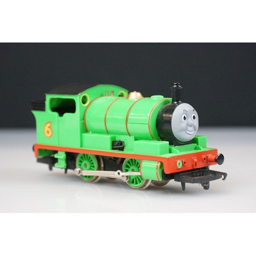 109 - Four Hornby OO gauge Thomas & Friends locomotives to include Henry, Percy, Duck & Thomas plus Annie ... 