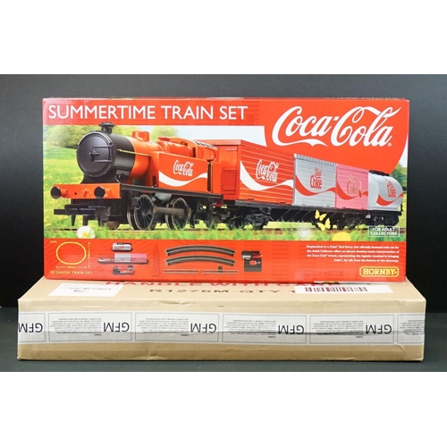 6 - Ex shop stock - Boxed Hornby OO gauge R1276 Summertime Coca Cola train set, complete & unused with o... 