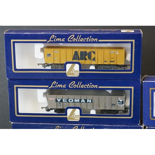 62 - 13 Boxed Lima Collection OO gauge items of rolling stock to include L305619 Super GUV Plain Res EWS ... 