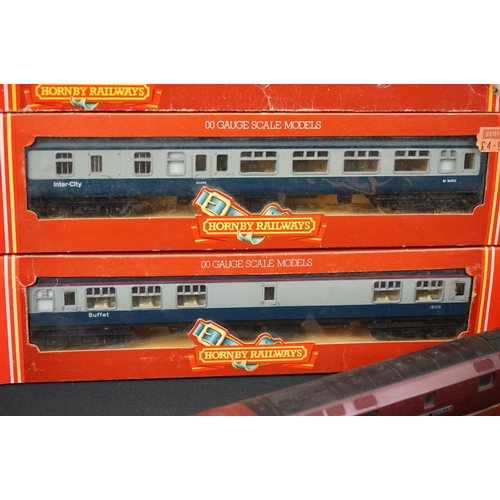81 - Quantity of Hornby OO gauge model railway to include boxed R337 BR Class 29 Diesel (blue livery), 3 ... 