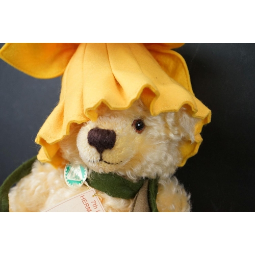 167 - Nine ltd edn Hermann Spielwaren Flower Bears to include Bluebell, Daisy, Snowdrop, Poppy, Forget-me-... 