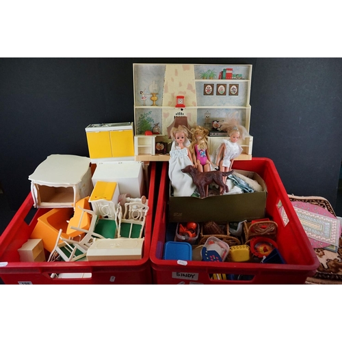 198 - Sindy - Pedigree Sindy bride fashion doll together with a quantity of mostly Sindy dolls furniture, ... 