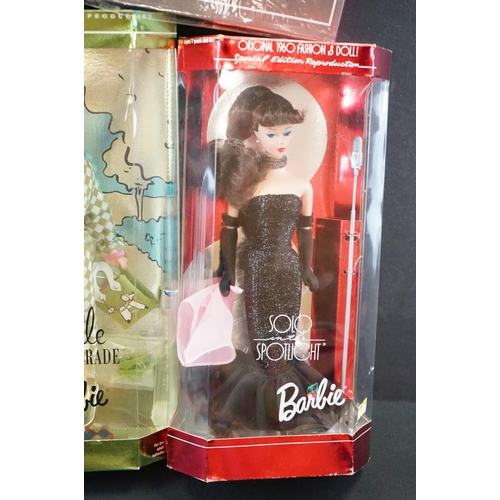 210 - Five boxed Mattel Barbie Ltd edn dolls to include 15280 Poodle Parade, 17382 Fashion Luncheon, 13675... 