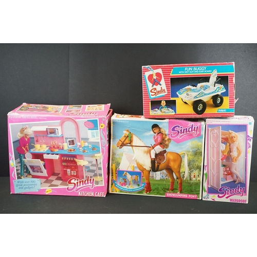 216 - Four boxed Sindy accessories to include Pedigree Fun Buggy with wet suit and surfboard and 3 x Hasbr... 