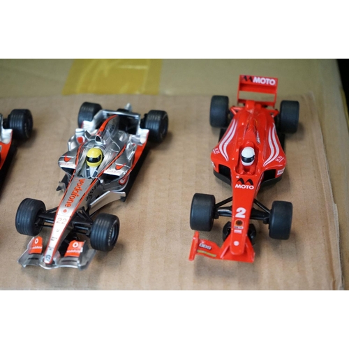 233 - Collection of Hornby Scalextric to include 6 x slot racing cars (Ferrari F430, Lamborghini Gallardo,... 