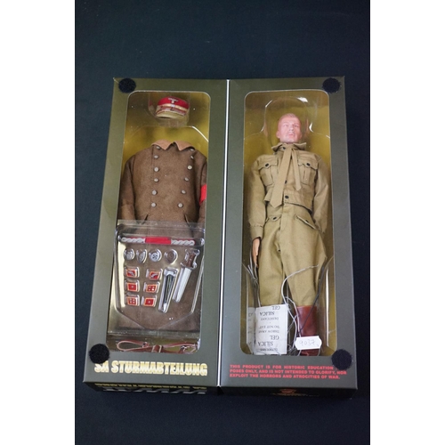 263 - Two boxed DiD Corporation Parade Series WWII SA Sturmabteilung D80037 Otto Bittman figures, one appe... 