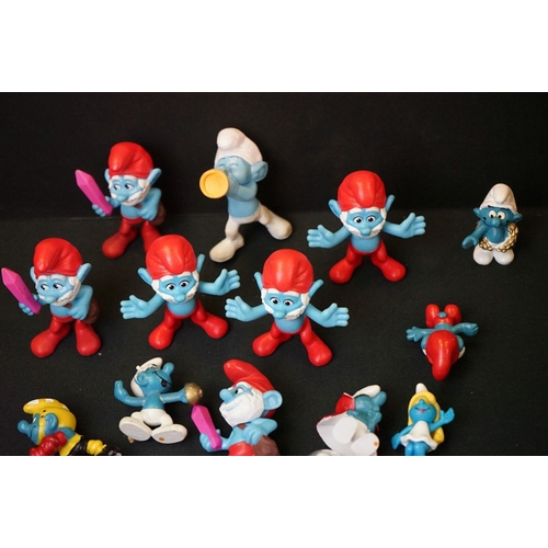 267 - Smurfs - Collection of Peyo / Schleich figures and accessories to include a boxed Smurf House, small... 