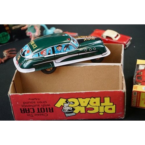 273 - Collection of toys to include boxed Schylling Dick Tracy Classic Tin Riot Car, boxed Corgi Whizzwhee... 