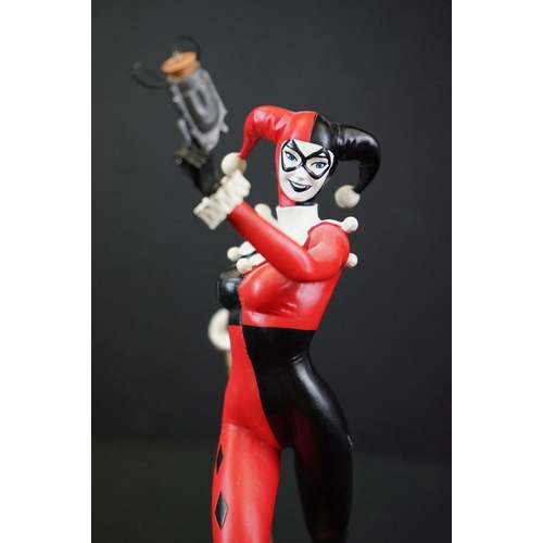 247 - Three boxed DC Collectibles Cold Cast Porcelain statues of Harley Quinn