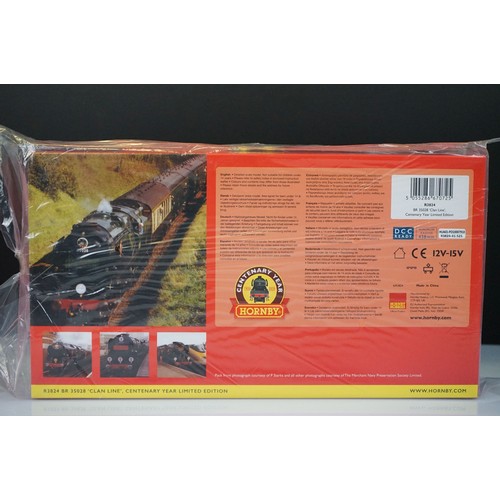 21 - Ex shop stock - Boxed ltd edn Hornby OO gauge Super Detail R3824 BR 35028 Clan Line Centenary Year l... 