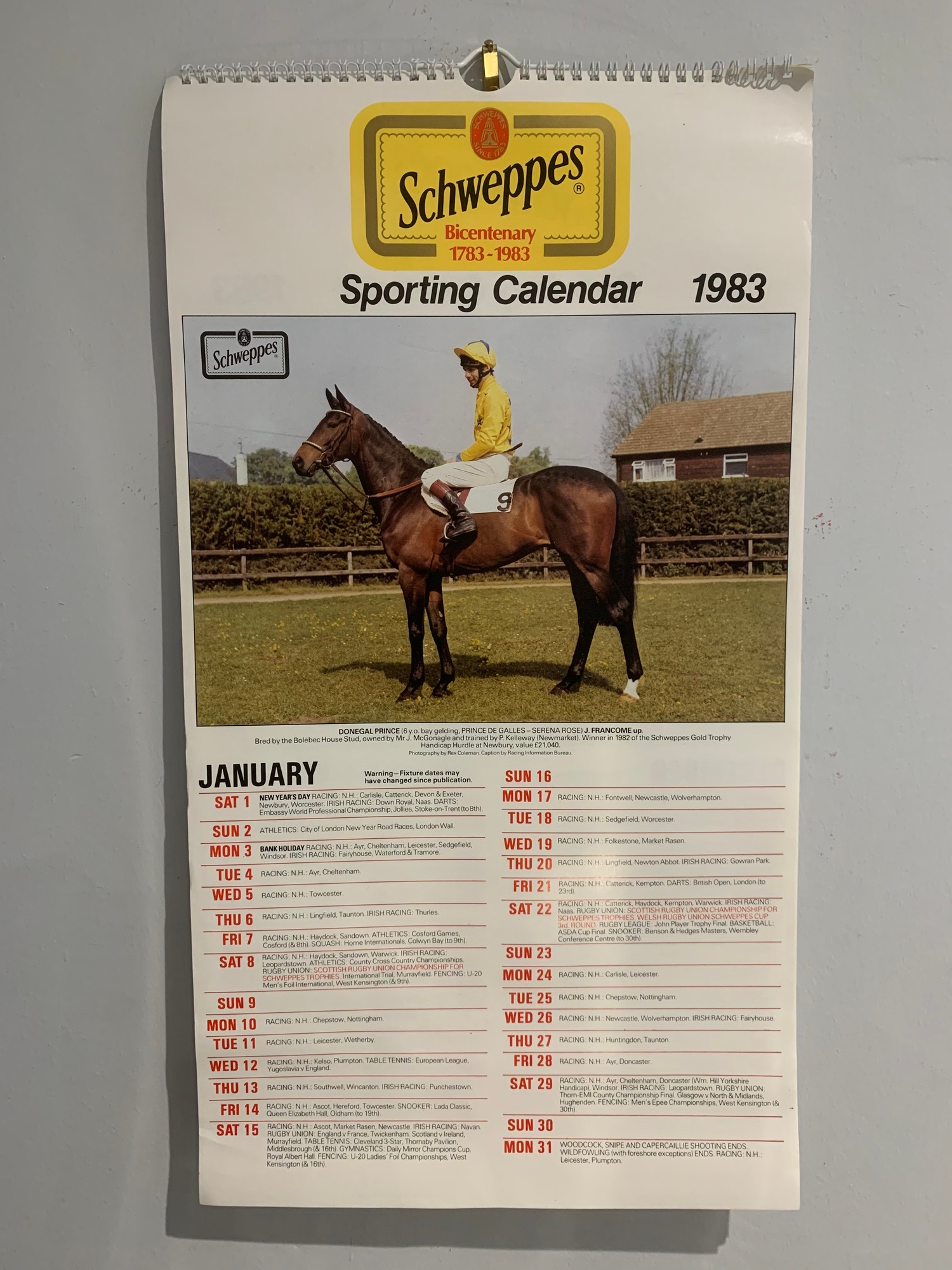 Horse racing almanac