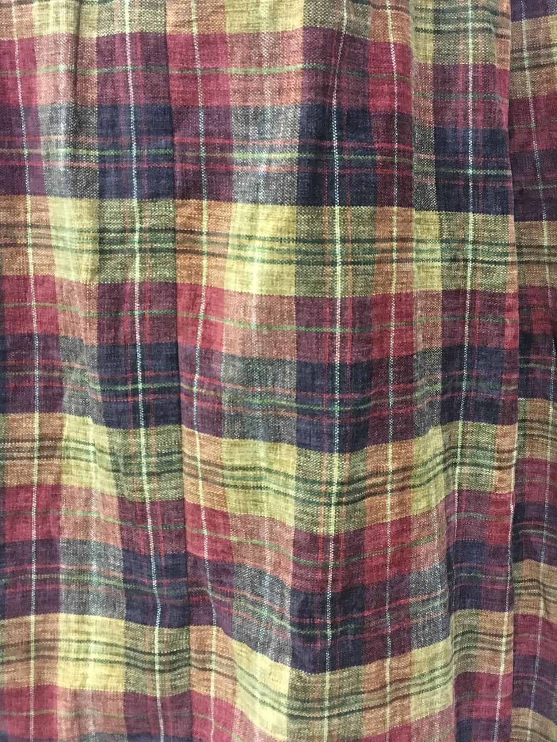 A pair of Burberry check double lined Curtains 6ft 6in L x 5ft W (approx)