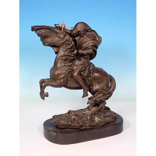 A hollow cast bronze Sculpture of Napoleon on horseback sign... Barnebys
