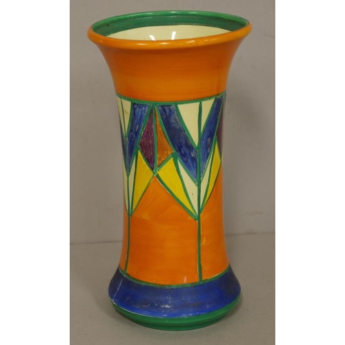 Clarice Cliff Bizarre Hand Painted Mantle Vase Geometric