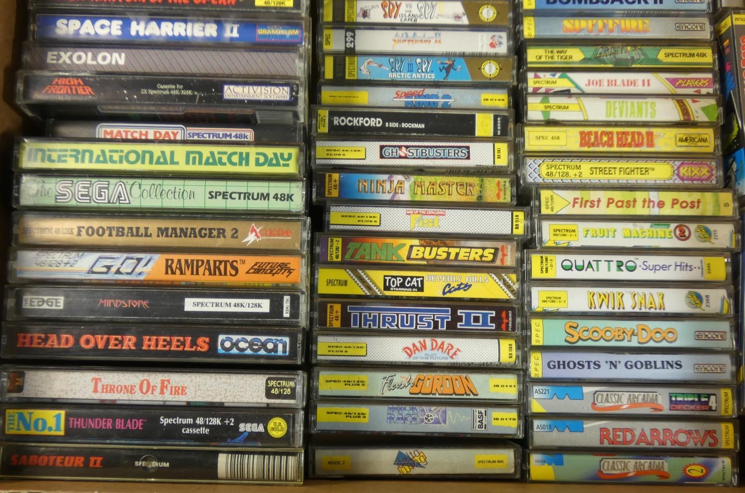 Approximately One Hundred Zx Spectrum Cassette Tape Games In Small Cases 1986 Onwards Software Hou