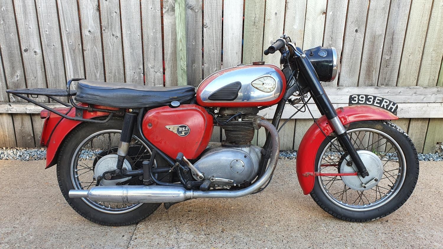 1962 BSA A65 Star Twin, 650 cc. Registration number 393 ERH. Frame ...