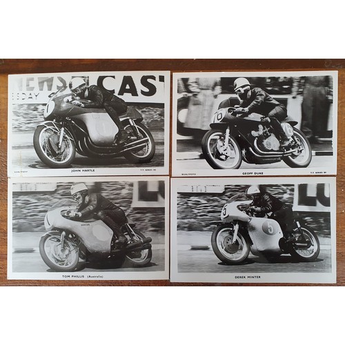 1 - Eleven black and white photographs of TT racers, mainly by Ramscombe of Douglas, IoM.