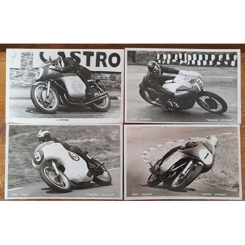 1 - Eleven black and white photographs of TT racers, mainly by Ramscombe of Douglas, IoM.
