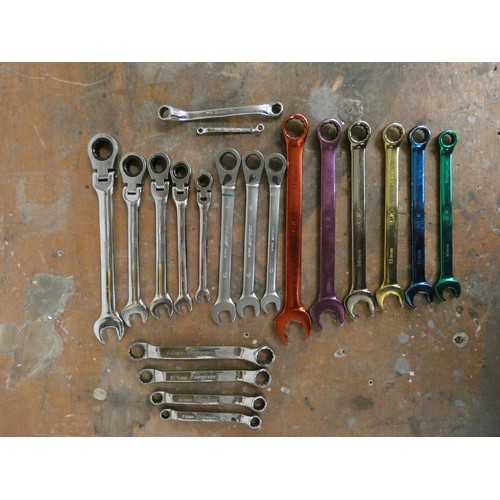 41 - 6 Snap On ring spanners and other spanners.