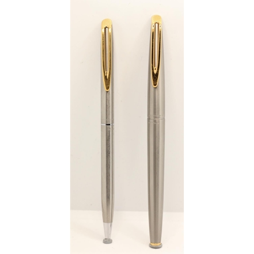18 - A Waterman fountain pen and propelling pencil set, 18k gold nib, case