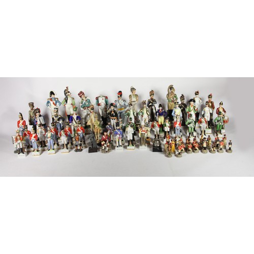 62 - A collection of ceramic figurines, depicting 18th/19th Century military soldiers. (2)