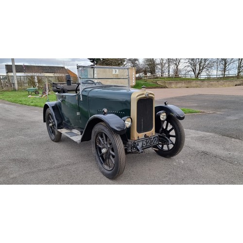 428 - 1928 Triumph Super Seven two seater de Luxe, 832cc. Registration number WW 5202. Chassis number 5282... 