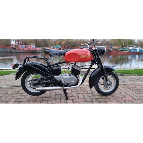 521 - C.1955 Isomoto 125cc. Registration number not registered. Frame number M23399. Engine number 81963.
... 