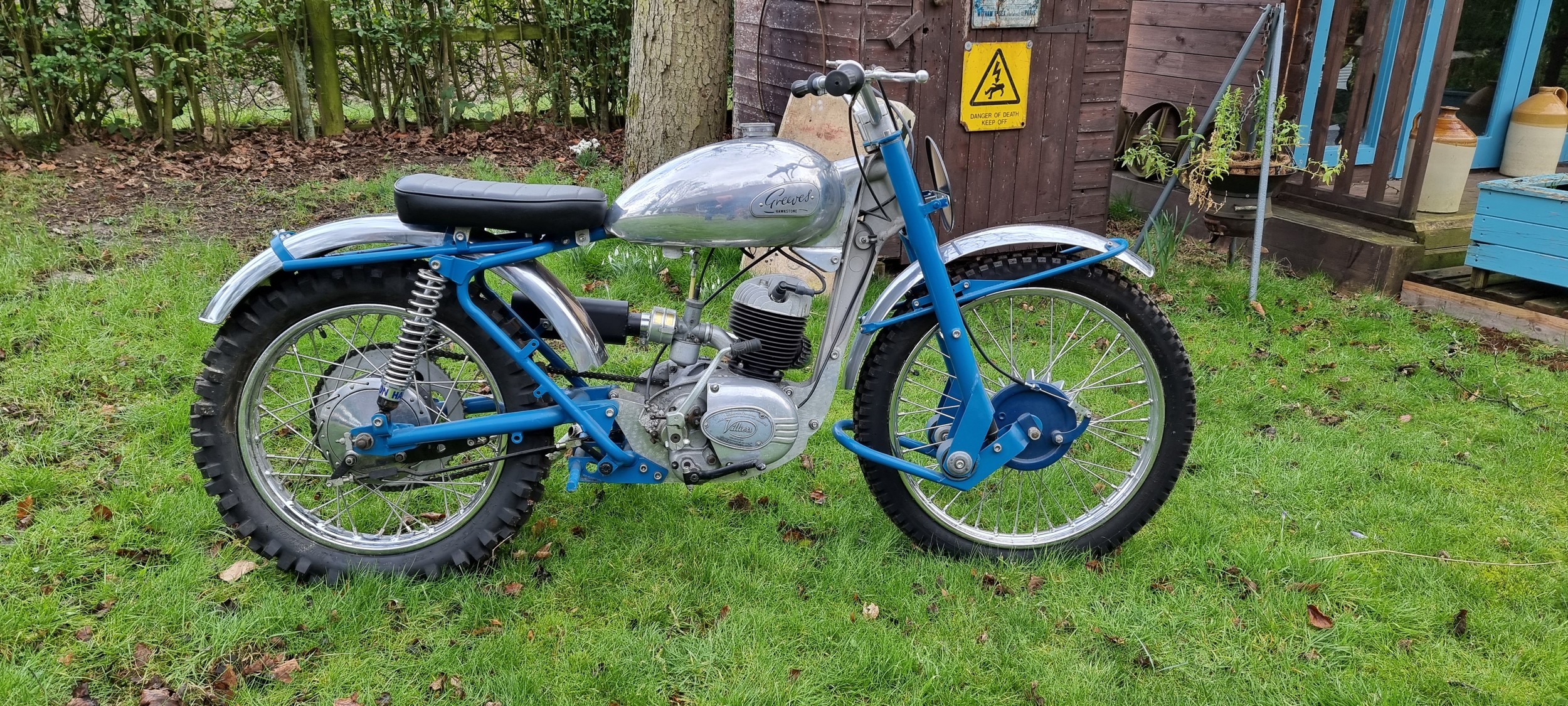 1957 Greeves Hawkstone 20S Scrambler, 197cc. Registration number