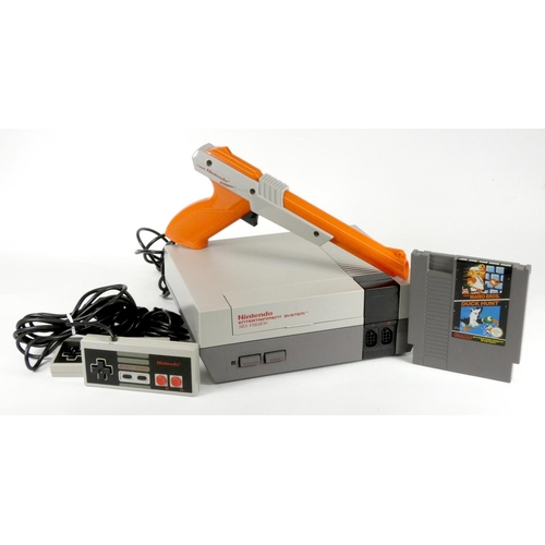 53 - A Nintendo NES Action Set (model No NESE-001, original box, polystyrene insert, AV and power cables ... 