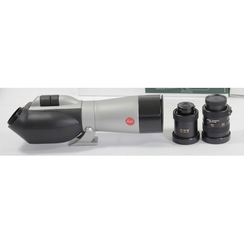 99 - A Leica Apo-Televid 62 telescope, with paperwork and manuals, original box, together with two Leica ... 