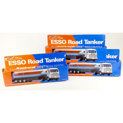 179 - Three Esso Road Tankers die-cast vehicles, original boxes, together with three Esso branded plastic ... 