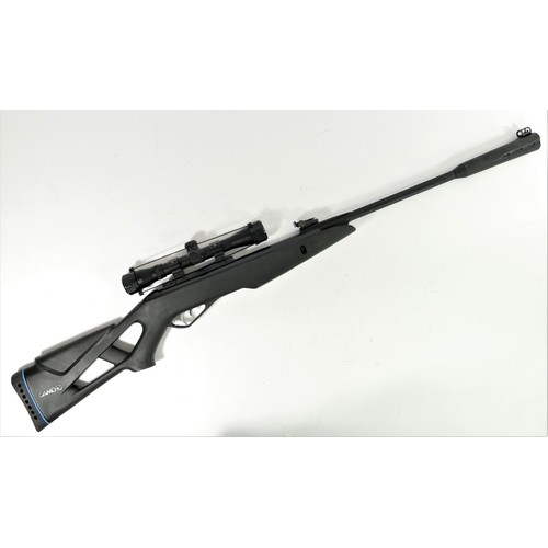 388 - A Gamo Whisper IGT Air Rifle - .22 cal. with riflescope, box ammo and gas cartridges, very lightly u... 